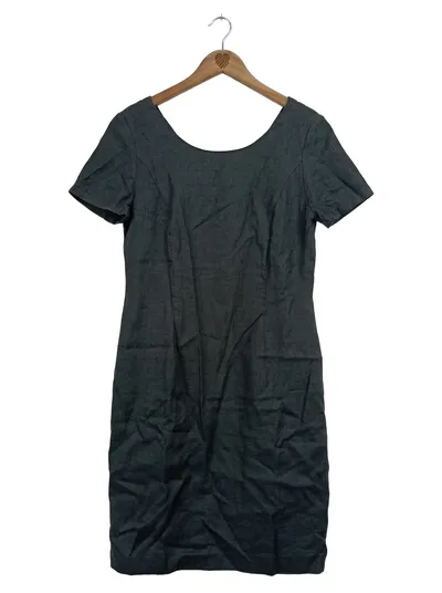 Sergio Cassani Damen Freizeitkleid Gr. 42 Grau Leinen Basic