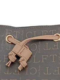 Carla Faustini Celine Bag CLFT Damen Beuteltasche Braun Casual 26x26 cm 3