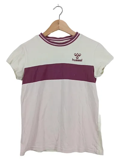 Hummel Kinder T-Shirt Gr. 128 Logo Print Mehrfarbig Kurzarm Baumwolle