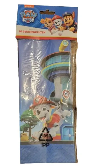 Paw Patrol Geschenkbox Kinder Party Blau Tiermotive Polypropylen