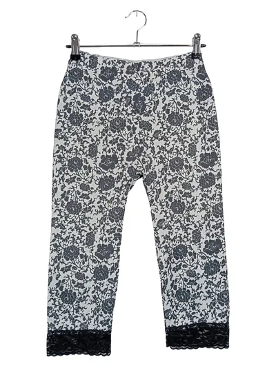 Ellenor Damen Stoffhose Blumenmuster Spitze Gr. 36 Mehrfarbig Freizeit