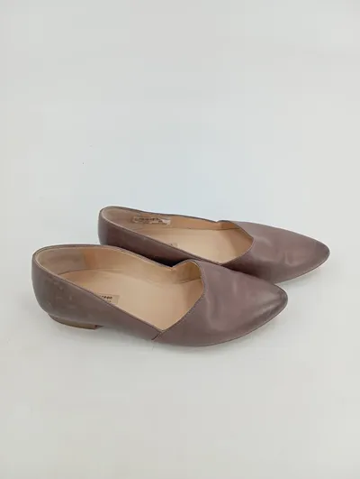 Paul Green Damen Ballerinas Gr. 38 Grau Klassisch Spitze Flats