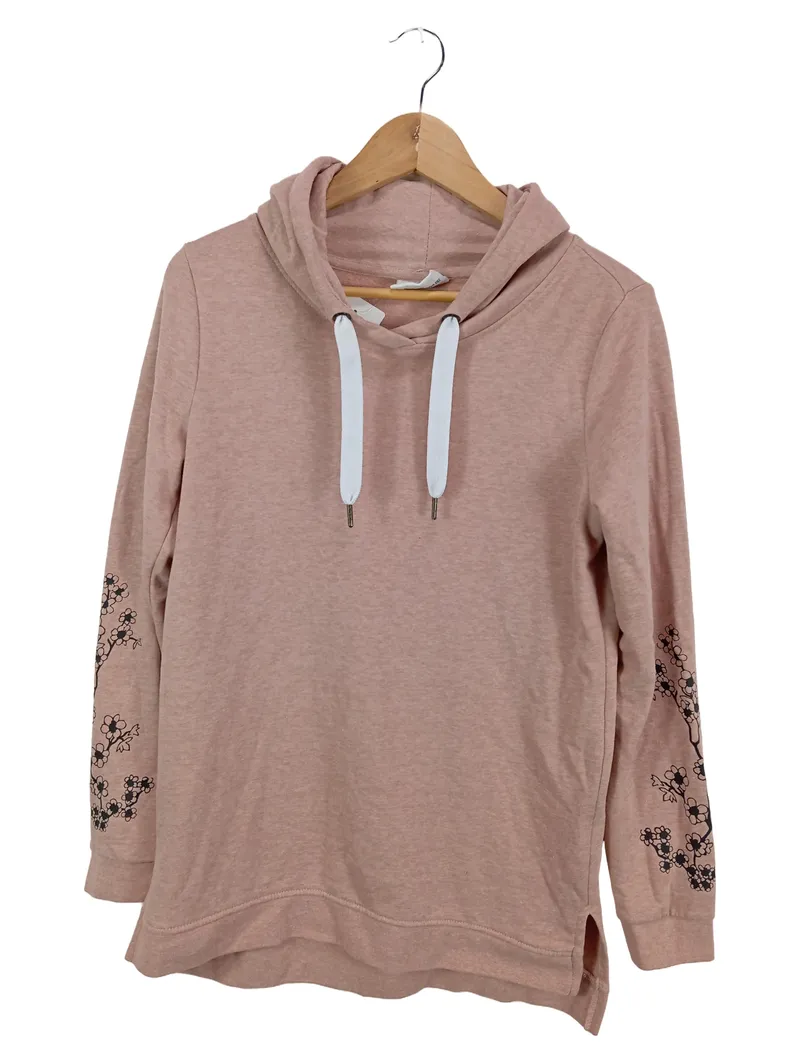 Ernsting's family Damen Hoodie Gr. 36/S Rosa Casual Florales Muster 1