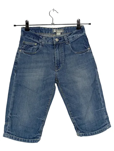 BRAGG Jeans Shorts Kinder Gr. 140 Blau Casual Uni Baumwolle