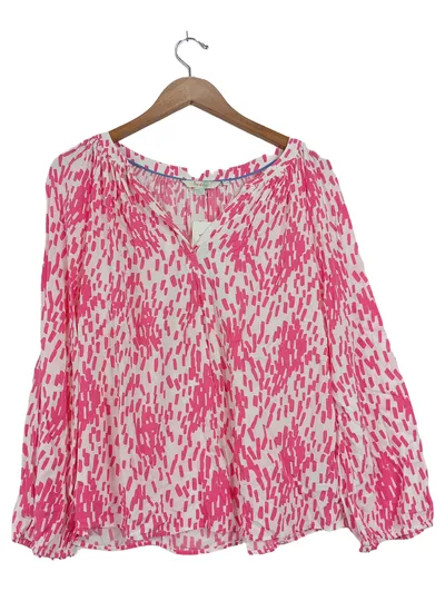 Boden Damen Bluse Gr. 38 M Mehrfarbig Pink Weiß Grafisch Casual Viskose