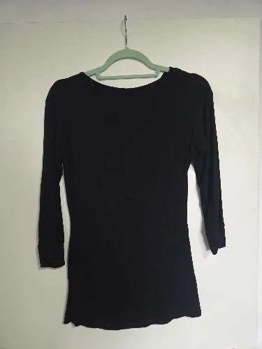 Here & There Langarmshirt Gr. 158/164 Schwarz Strasssteine Elegant