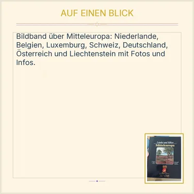 Länder und Völker Mitteleuropa Bildband Reader's Digest Deutschland Österreich