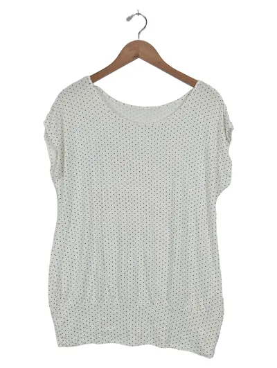 LASCANA Damen T-Shirt mit Punkten Gr. 44/46 Weiß Casual
