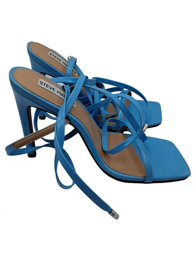 Steve Madden Sandaletten Damen Blau Bindeverschluss High Heels 11cm Gr. 42