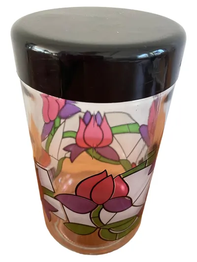 CERVE Vintage Vorratsglas Mehrfarbig Blumenmuster 300ml Glasbehälter