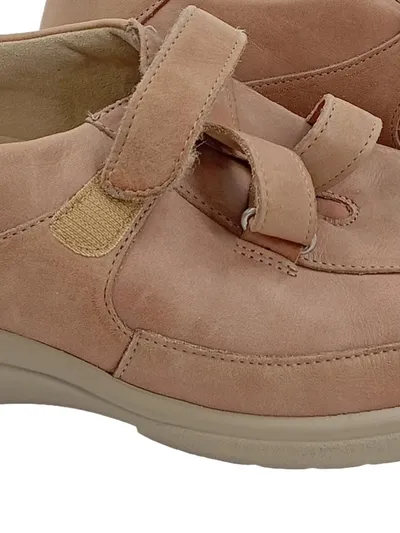 Solidus Hedda Damen Slipper Gr. 38 Beige Komfortschuhe Klettverschluss