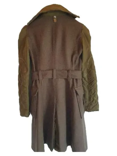 Zu Elements Damen Wollmantel Military Trenchcoat Oliv Gr. S/36