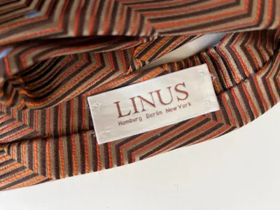LINUS Herren Krawatte Mehrfarbig Grafisch Business