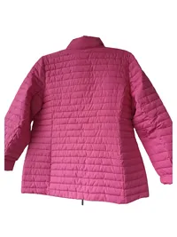 DENIM & CO. Damen Steppjacke Gr. 44 Pink Casual 2