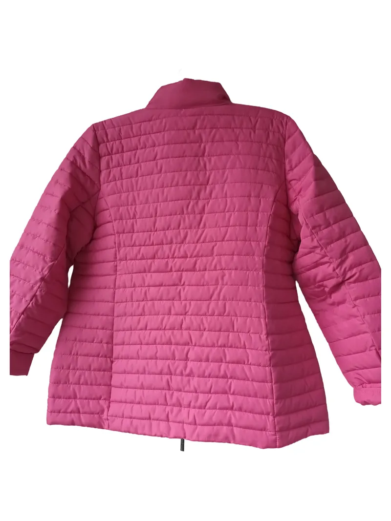 DENIM & CO. Damen Steppjacke Gr. 44 Pink Casual 2