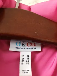 DENIM & CO. Damen Steppjacke Gr. 44 Pink Casual 4