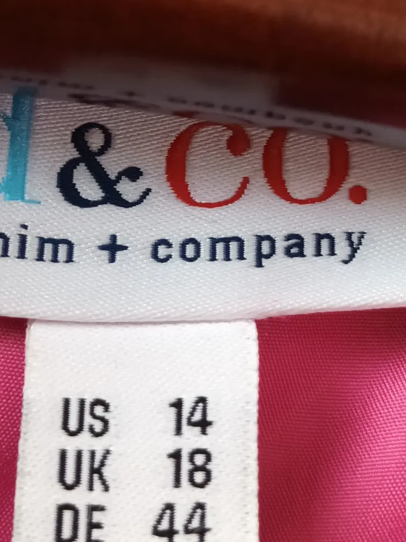 DENIM & CO. Damen Steppjacke Gr. 44 Pink Casual 5