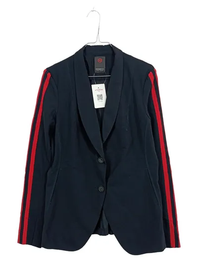 Penn&Ink N.Y Blazer Damen Blau Streifen Sportlich Gr. 40 L Polyamid