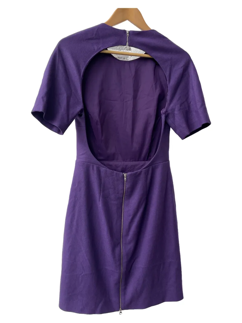 Acne Damen Businesskleid Kurzarm Lila Gr. 40/L 2
