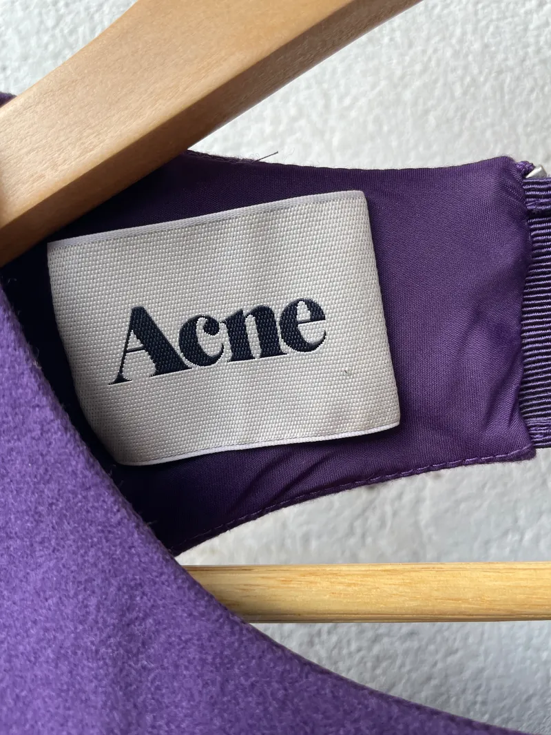 Acne Damen Businesskleid Kurzarm Lila Gr. 40/L 9
