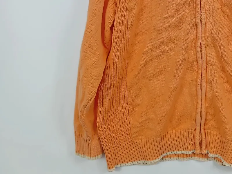 Barisal Herren Strickjacke Gr. 38 Orange Casual Baumwolle Reißverschluss 4
