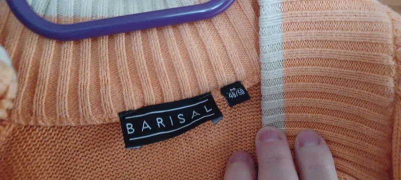 Barisal Herren Strickjacke Gr. 38 Orange Casual Baumwolle Reißverschluss 5