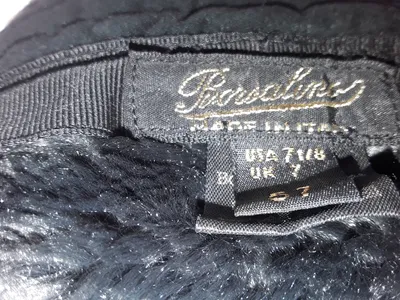 Borsalino Hut Schwarz Gr. 57 Klassisch Made in Italy Polyester