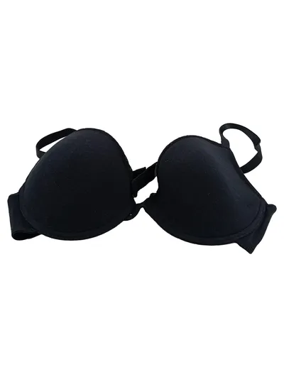 OYANDA Damen BH Schwarz 85C Baumwolle T-Shirt BH Push-Up Basic