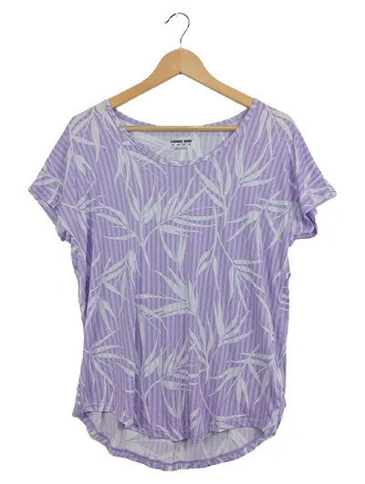 LANDS' END Damen T-Shirt Gr. 36;S Mehrfarbig Blumenmuster Casual