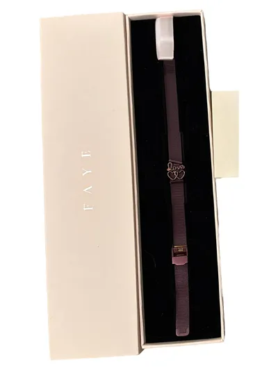 Faye Damen Armband Pink Metall Herz Feminin 23cm