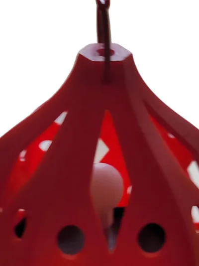 IKEA Laterne Rot Modern Kunststoff Deko Lampe Hängelaterne