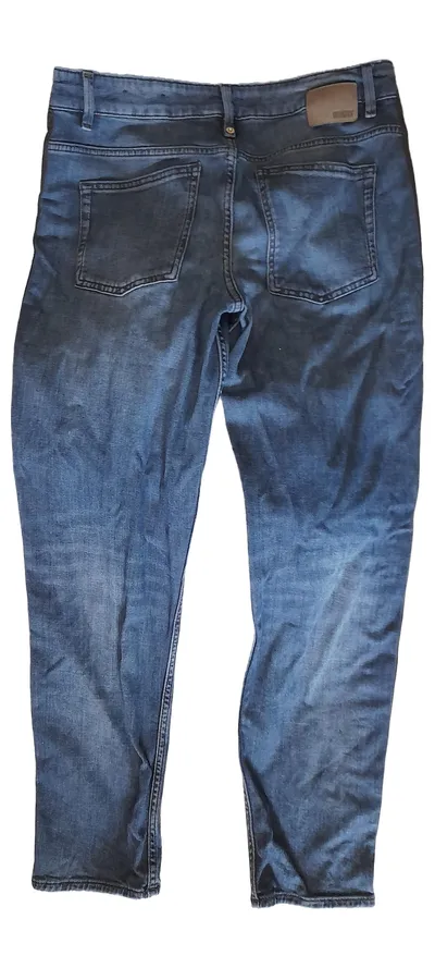 DRYKORN Damen Jeans Straight Leg Gr. 40 Blau Casual mit Seitenstreifen