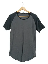 Amaci & Sons Herren Baseball T-Shirt Raglan Grau Schwarz Gr. L 1