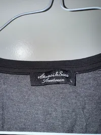 Amaci & Sons Herren Baseball T-Shirt Raglan Grau Schwarz Gr. L 2