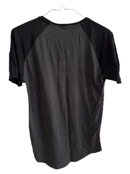 Amaci & Sons Herren Baseball T-Shirt Raglan Grau Schwarz Gr. L 3