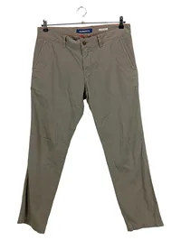 ALBERTO Herren Stoffhose Casual Beige Baumwolle W34 L30 1