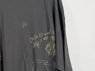 ASOS Herren T-Shirt Grau L Streetwear mit Grafikdruck