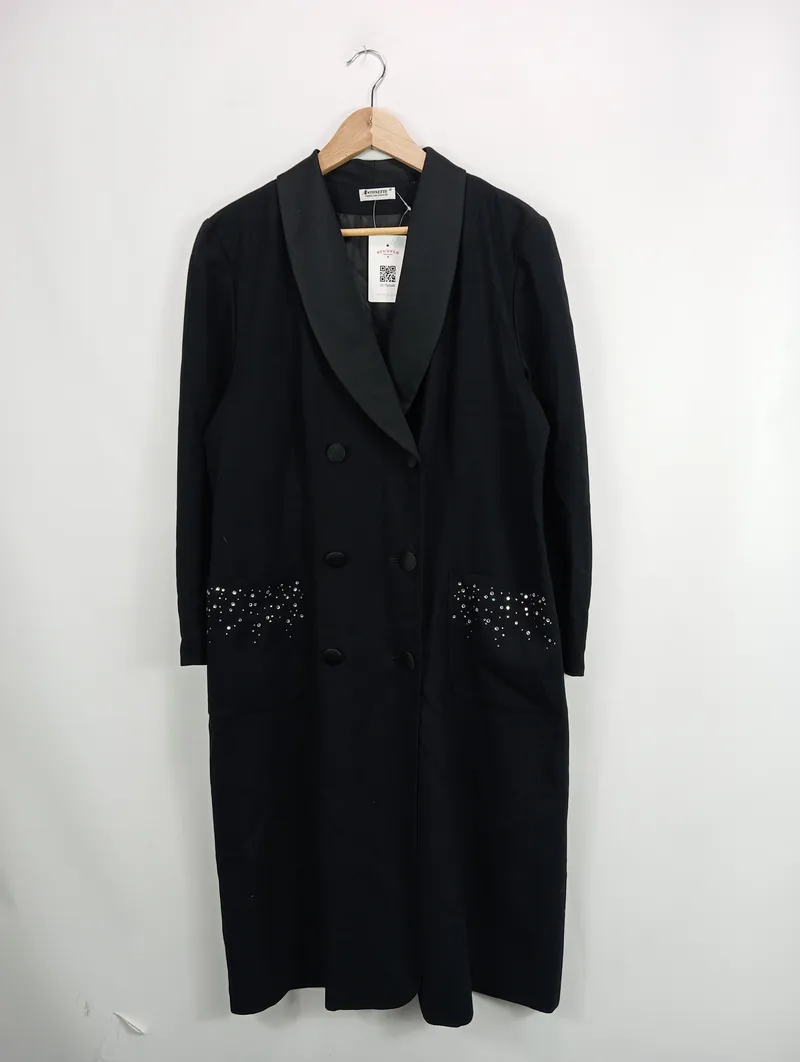 Antonette Franz Haushofer Damen Mantel Gr. 42/XL Schwarz Elegant 2