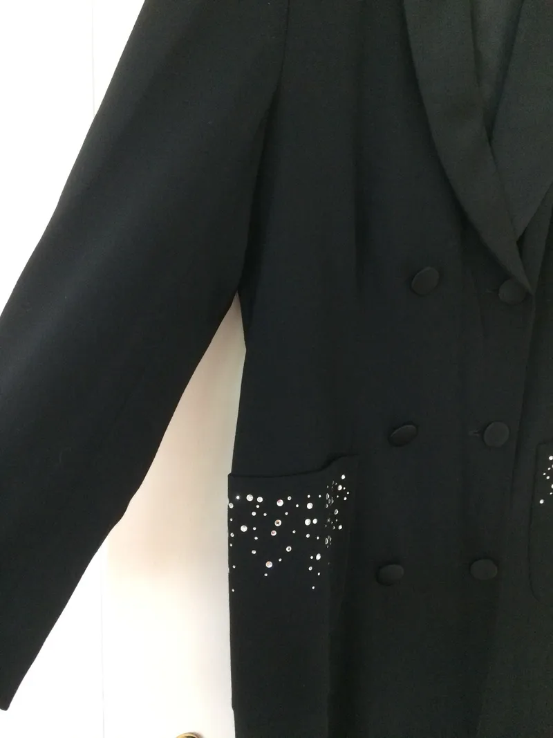 Antonette Franz Haushofer Damen Mantel Gr. 42/XL Schwarz Elegant 7
