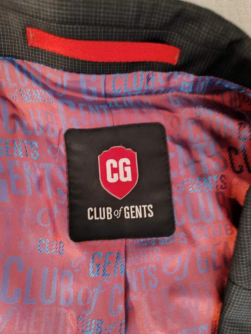 Club of Gents Sakko Herren Gr. 102 Grau Business Anzugjacke 4