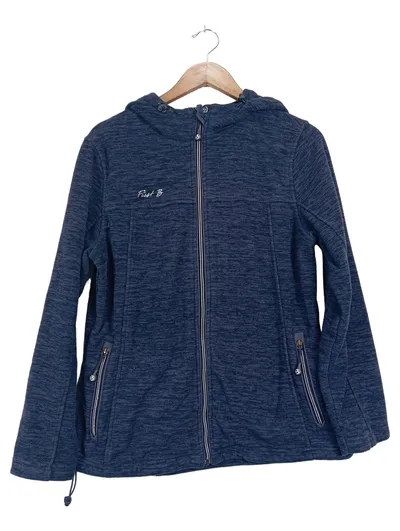 FIRST B Herren Fleecejacke Outdoor Sweatjacke Blau Gr. L