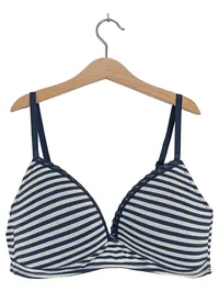 ERNSTING'S FAMILY Damen BH gestreift 80B Baumwolle Spitze Casual Mehrfarbig 1
