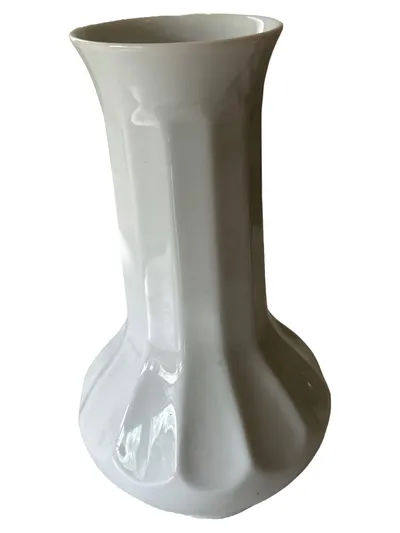 Creidlitz Vase Keramik Weiß Klassisch 15cm Bauchig Blumenvase Deko