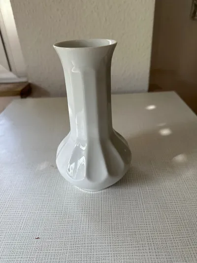 Creidlitz Vase Keramik Weiß Klassisch 15cm Bauchig Blumenvase Deko