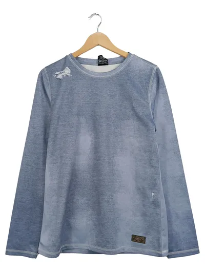 Nitro Herren Langarmshirt S Blau Streetwear Polyester