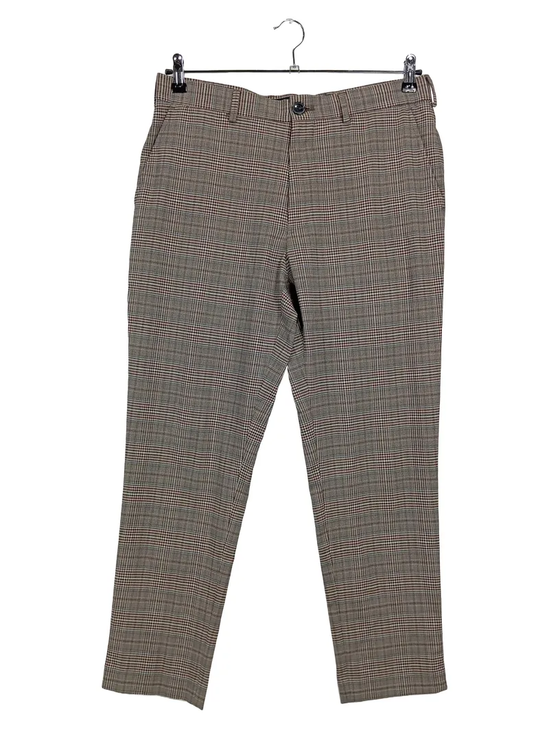 Celio Herren Stoffhose Business Kariert Mehrfarbig Größe 44 1
