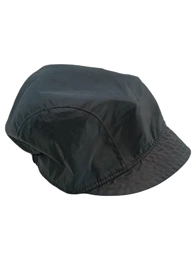 Borsalino Cap Schirmmütze Herren Gr. 58 Schwarz Polyester Made in Italy