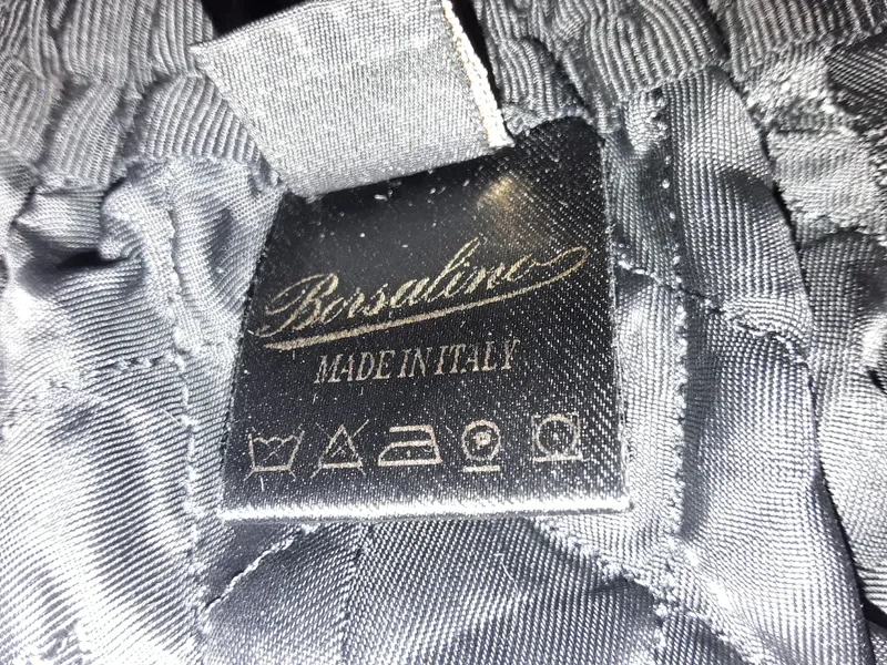 Borsalino Cap Schirmmütze Herren Gr. 58 Schwarz Polyester Made in Italy 3
