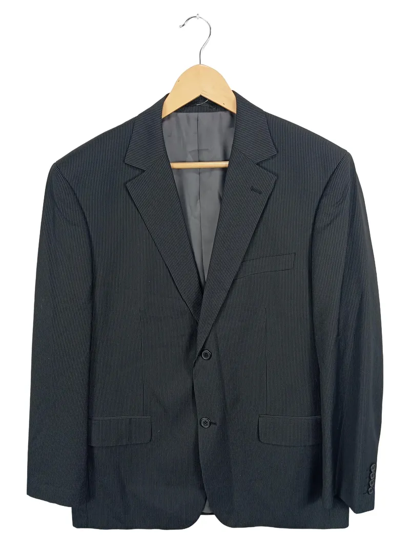 A.W. Dunmore Herren Sakko Business Anzugjacke Schwarz Gestreift Einheitsgröße 1