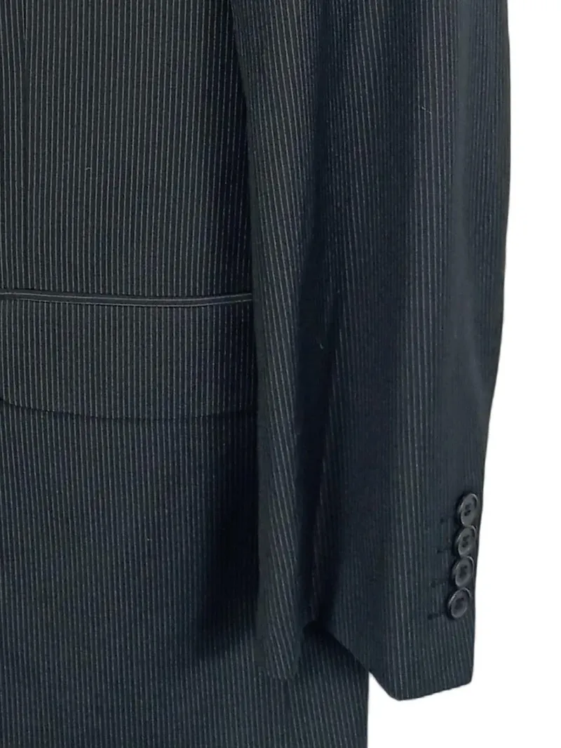 A.W. Dunmore Herren Sakko Business Anzugjacke Schwarz Gestreift Einheitsgröße 3